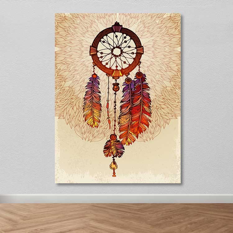 Quadro Decorativo em Tela 100% Multicolor 100x140 cm com Moldura de Madeira (3–4 cm)