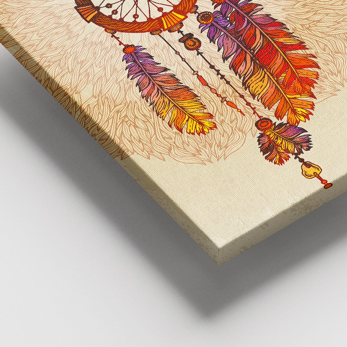 Quadro Decorativo em Tela 100% Multicolor 100x140 cm com Moldura de Madeira (3–4 cm)