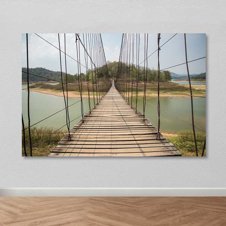 Tela Decorativa em Canvas 100% Multicolorida 100 x 140 cm com Moldura de Madeira (3–4 cm)