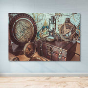 Quadro Decorativo em Tela Multicolor 100x140 cm com Moldura de Madeira (3–4 cm)