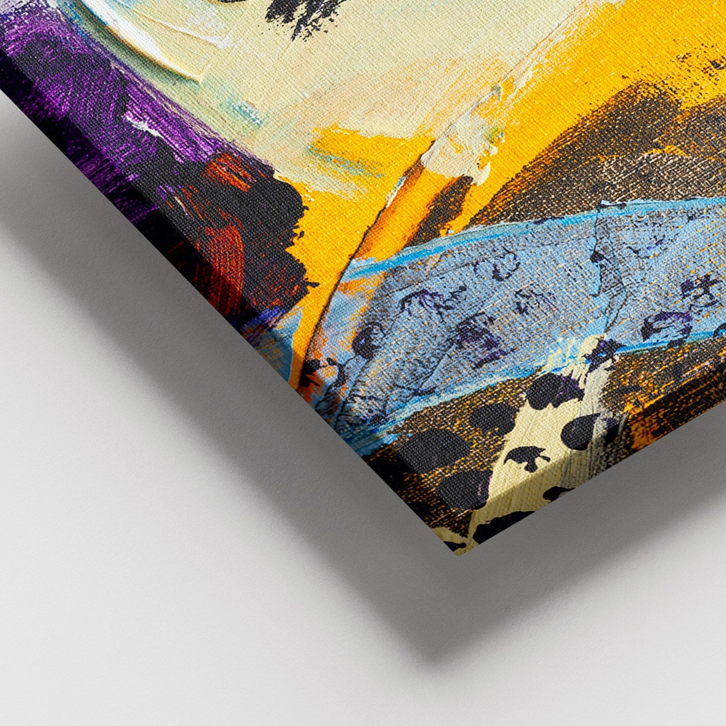 Quadro Decorativo em Tela Multicolor 100x140 cm com Moldura de Madeira (3–4 cm) – 100% Canvas | DEV02851100140