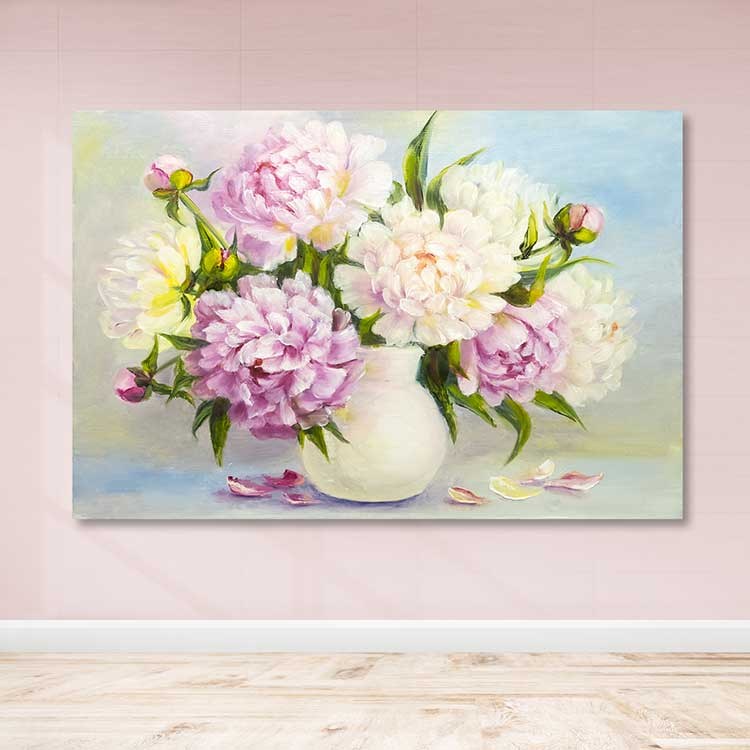 Quadro em Tela 100% Multicolor 100x140 cm com Moldura de Madeira (3–4 cm)