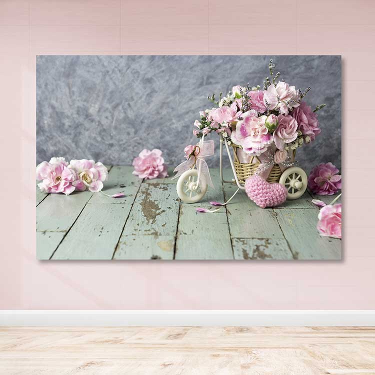 Tela Decorativa Multicolor 100x140 cm com Moldura de Madeira (Espessura 3–4 cm)