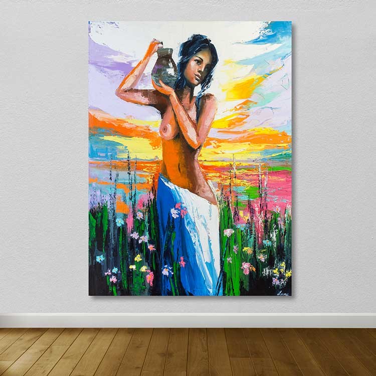 Tela Decorativa em Canvas Multicolor 100x140 cm com Moldura de Madeira (3–4 cm) – 3,8 kg – 205DNT1843