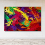 Quadro em Tela Decorativa Multicolor com Moldura de Madeira (3-4 cm), 100 x 140 cm