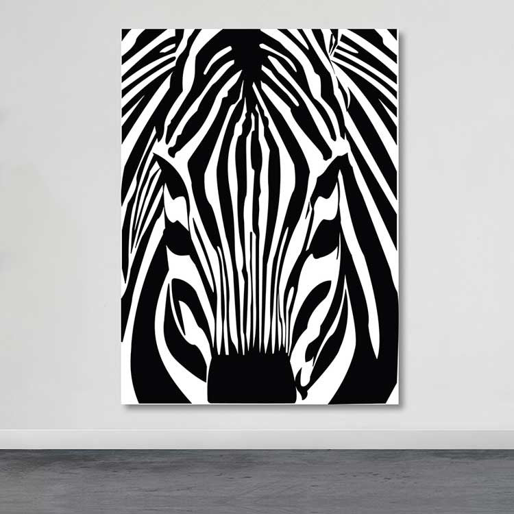 Tela Decorativa Multicolor 100x140 cm com Moldura de Madeira (3-4 cm) – 100% Canvas