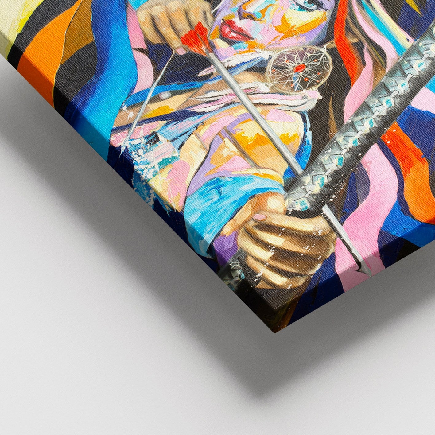 Quadro em Tela Decorativa Multicolor 100x140 cm | 100% Canvas com Moldura de Madeira 3–4 cm