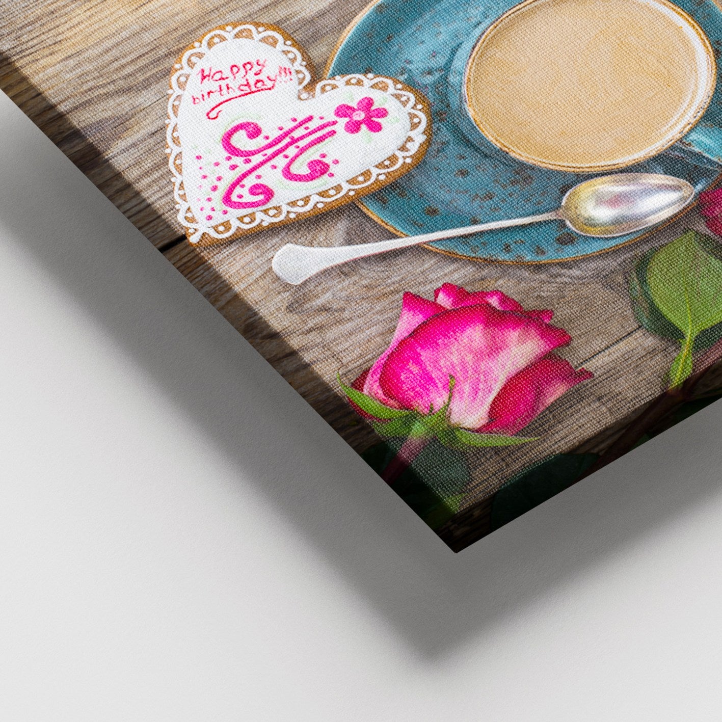 Quadro em Tela Decorativo Multicolor 100 x 140 cm com Moldura de Madeira (Canvas 100%)