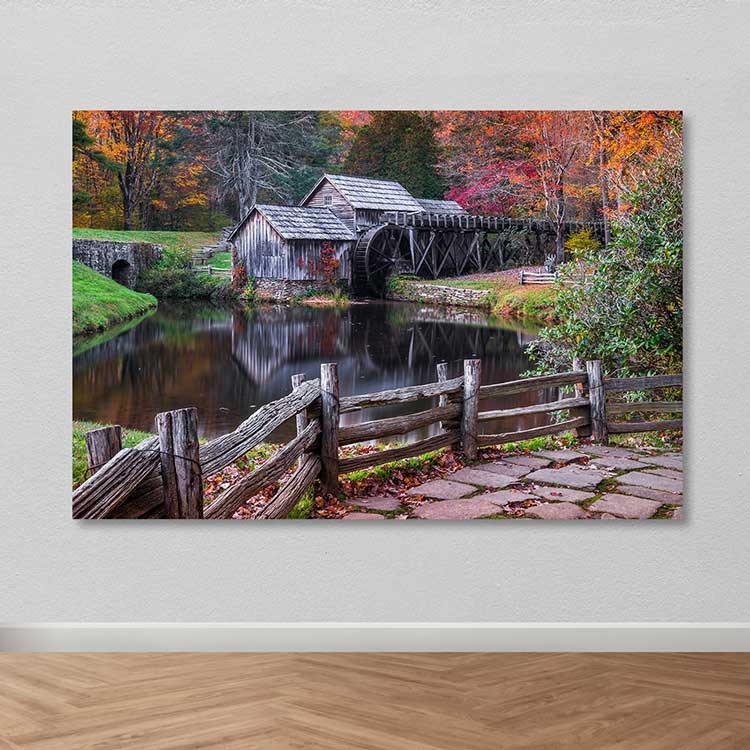 Quadro em Tela Decorativo Multicolorido 100 x 140 cm | Tela 100% com Moldura de Madeira (3-4 cm)