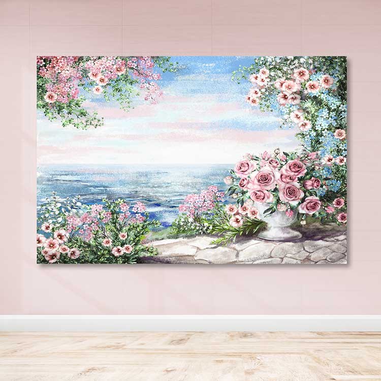 Quadro em Tela Decorativo Multicolor 100x140 cm – 100% Tela com Moldura de Madeira (3–4 cm)