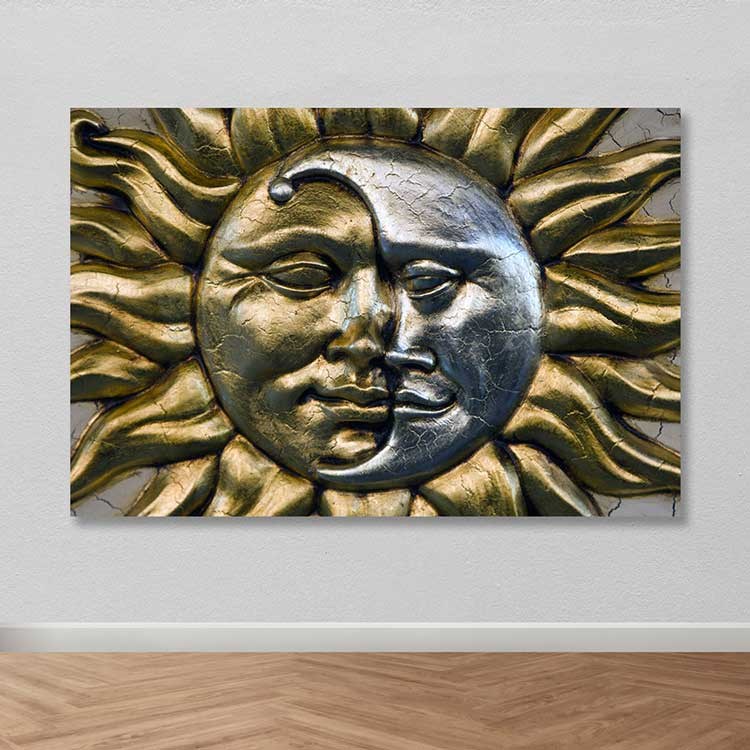 Quadro em Tela Decorativa Multicolor 100% Canvas com Moldura de Madeira (3–4 cm) – 100 x 140 cm