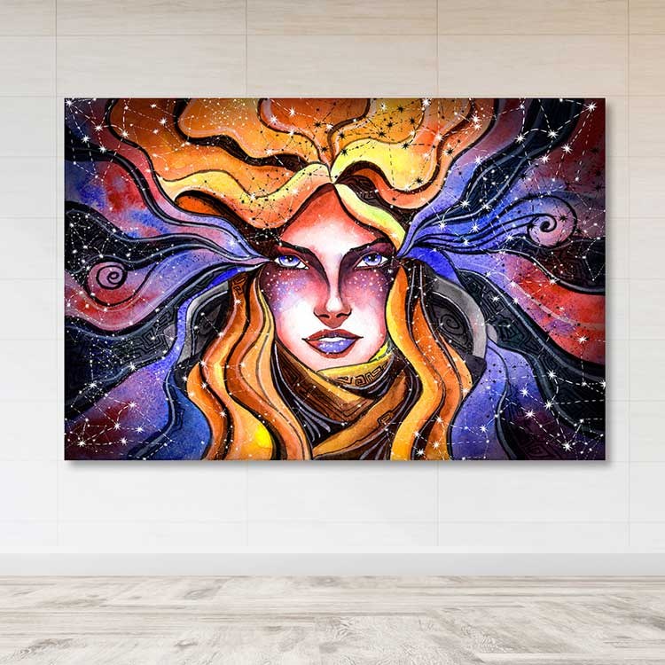 Tela Decorativa Multicolor 100x140 cm — 100% Canvas com Moldura de Madeira (3–4 cm)