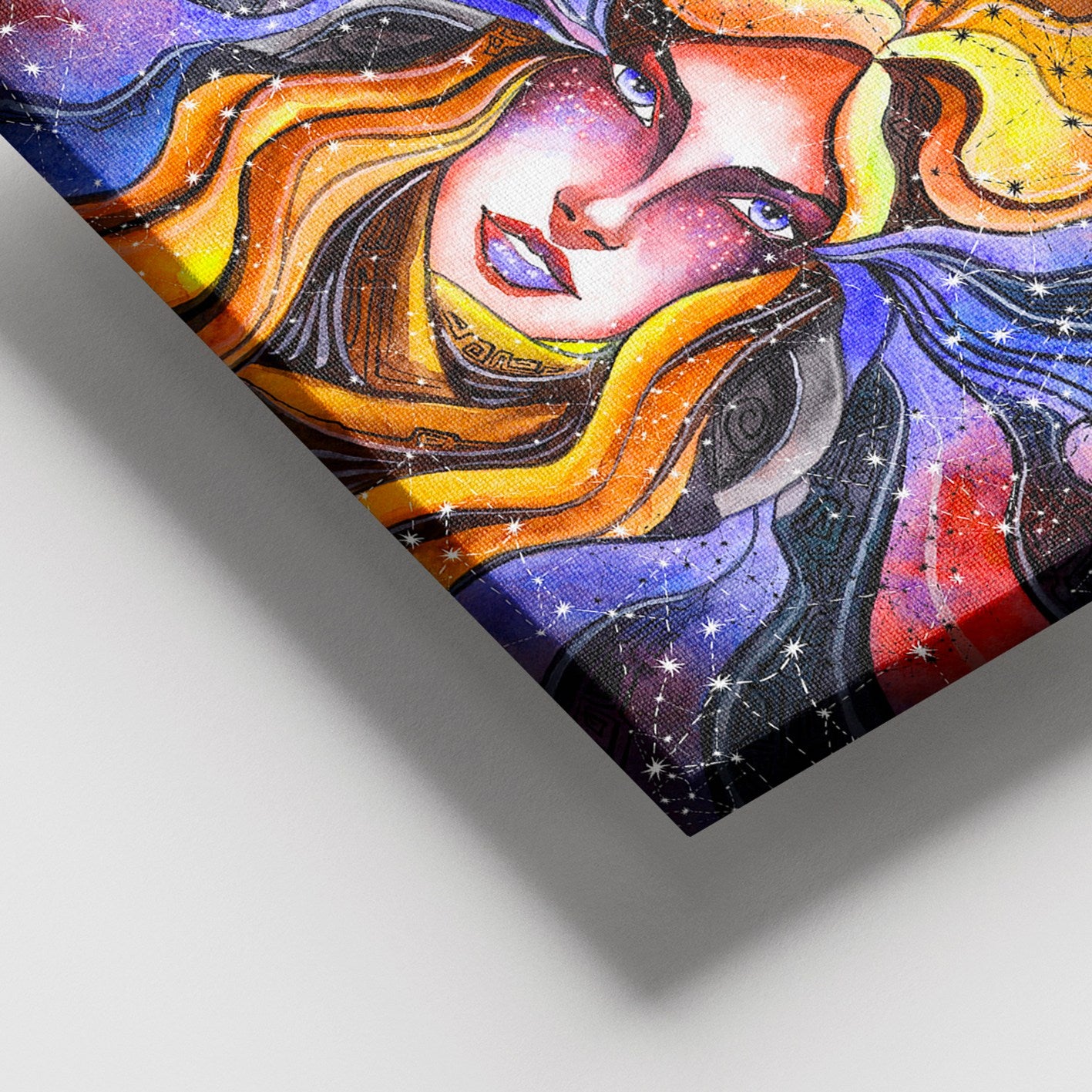 Tela Decorativa Multicolor 100x140 cm — 100% Canvas com Moldura de Madeira (3–4 cm)