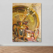 Quadro em Canvas Decorativo Multicolor 100x140 cm com Moldura de Madeira (3–4 cm)