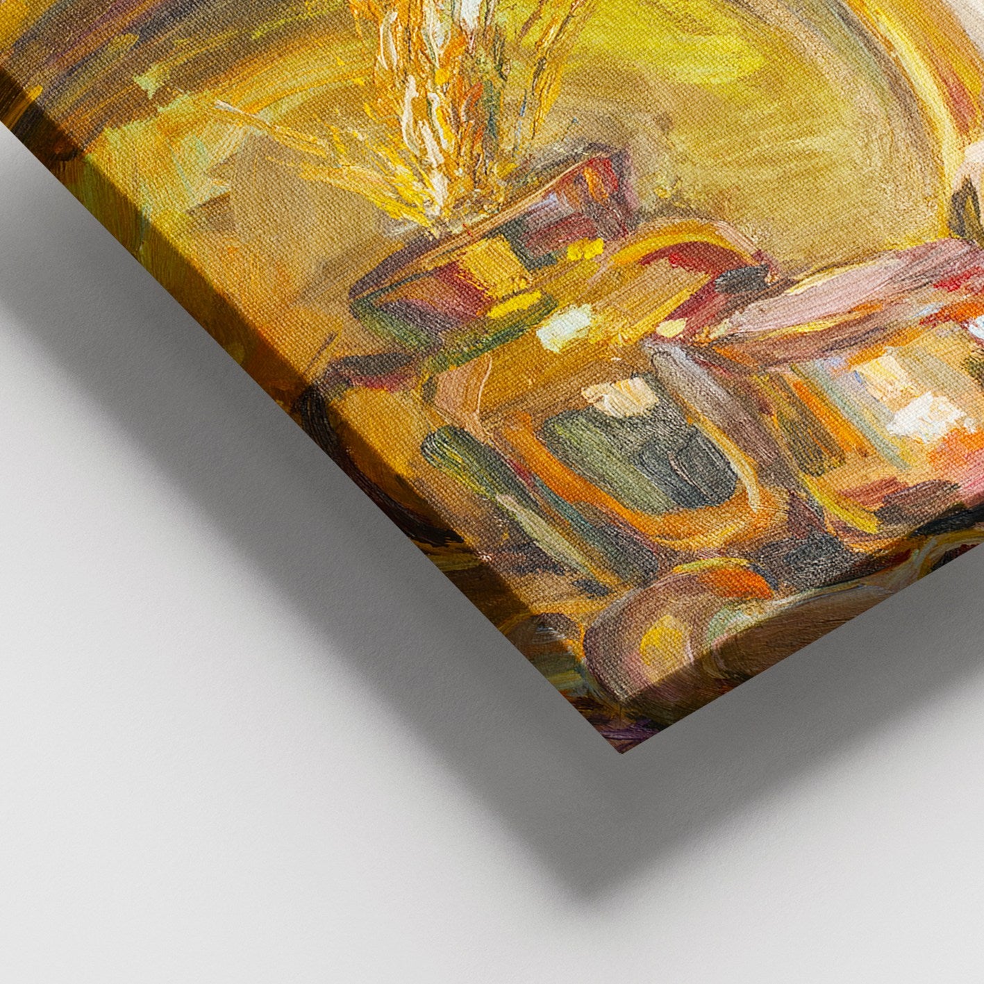 Quadro em Canvas Decorativo Multicolor 100x140 cm com Moldura de Madeira (3–4 cm)