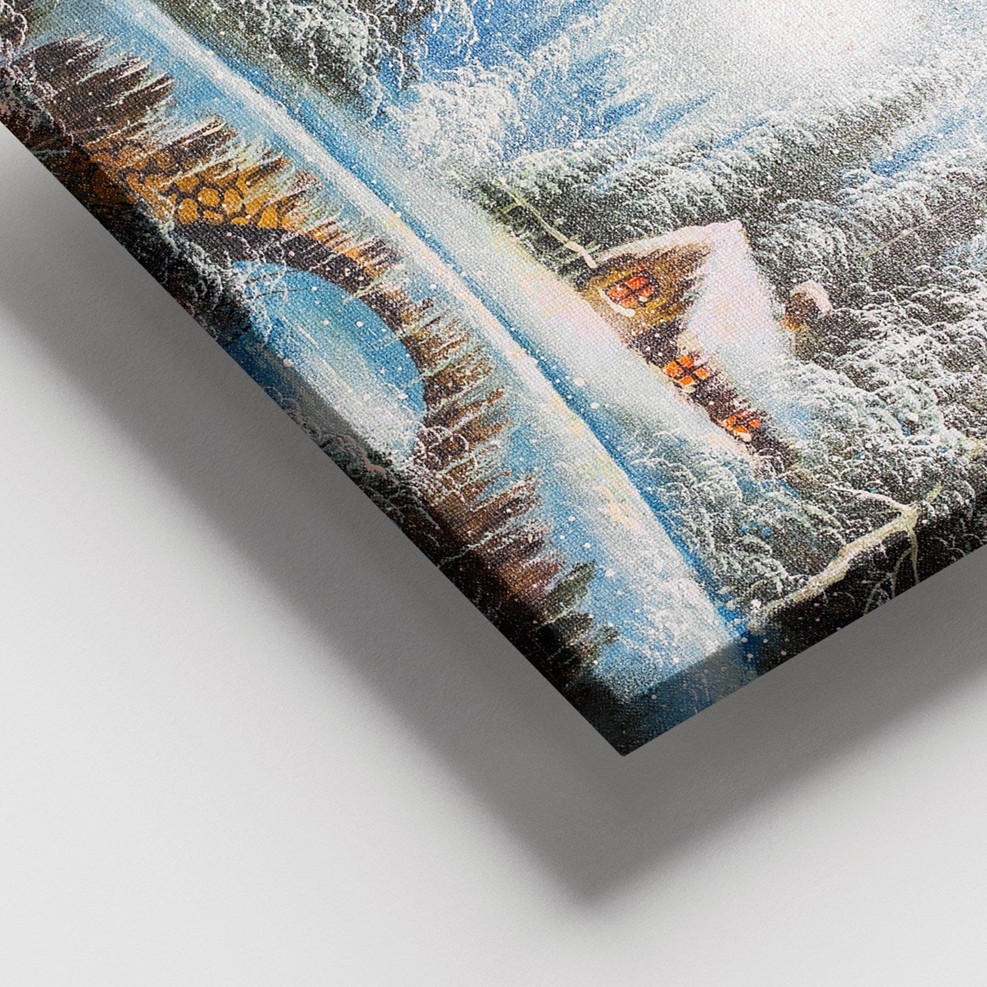 Quadro Decorativo Multicolor em Tela 100% 100 x 140 cm com Moldura de Madeira (3–4 cm)