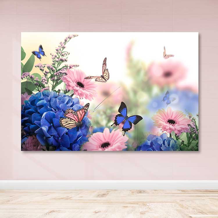 Quadro em Tela de Canvas Multicolorido com Moldura de Madeira (3–4 cm) – 100 x 140 cm