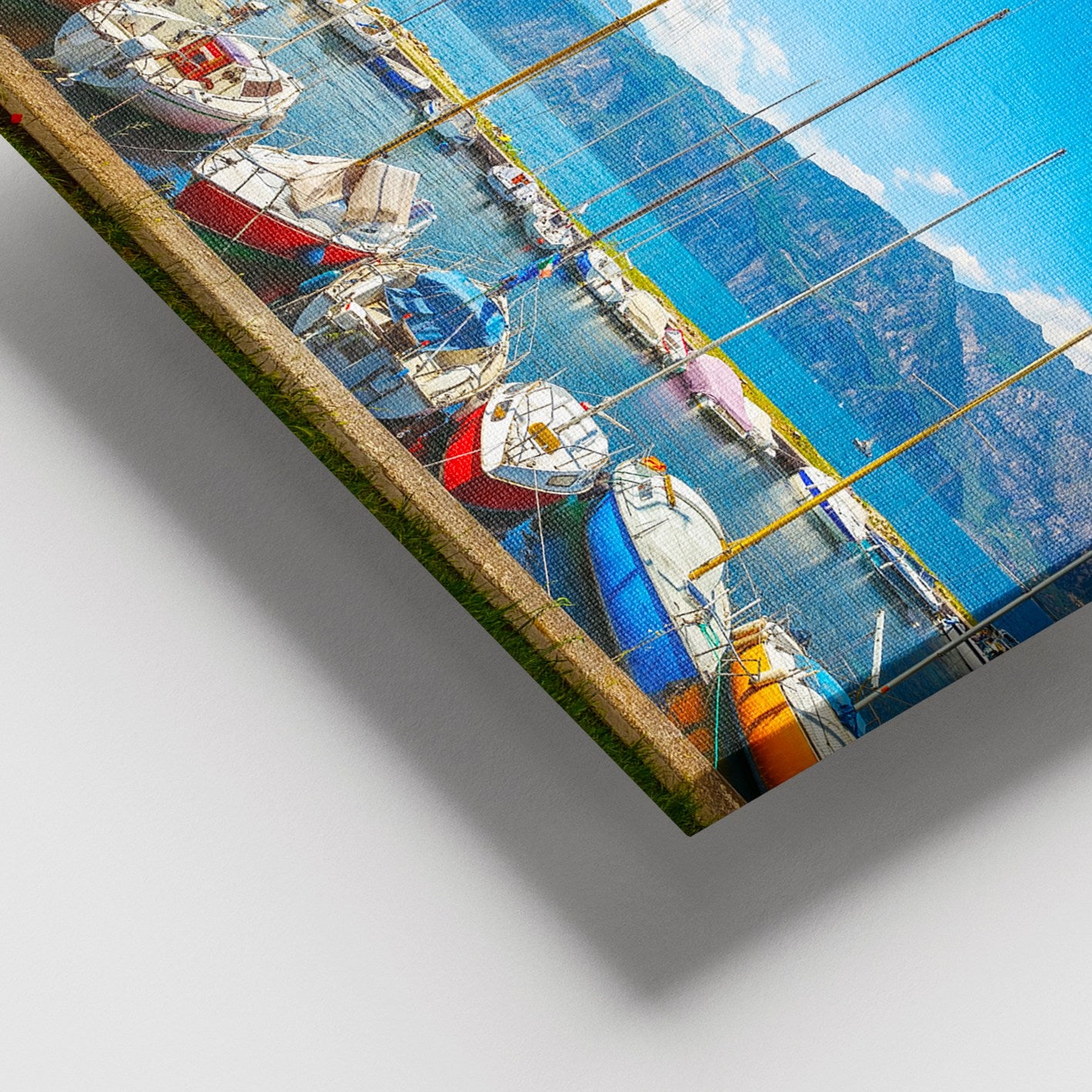 Quadro Tela Decorativa Multicolor com Moldura de Madeira, Canvas 100%, 100x140 cm