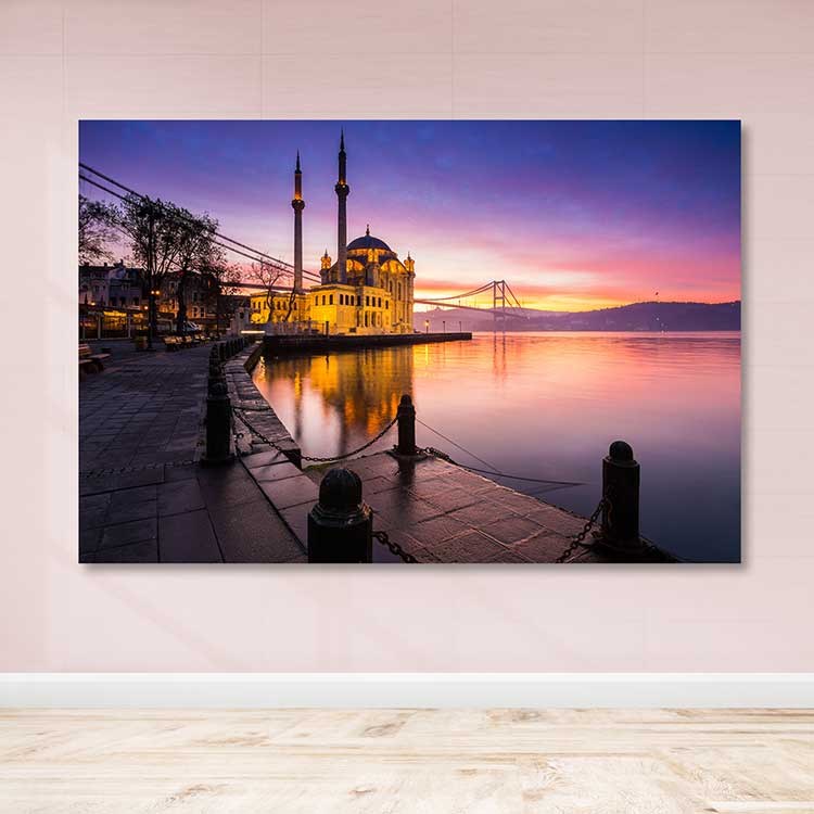 Quadro em Tela Decorativa Multicolor 100 x 140 cm, 100% Canvas, Moldura de Madeira 3–4 cm