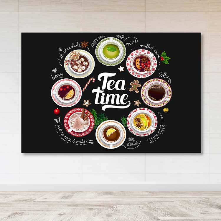 Quadro em Tela Decorativa Multicolor com Moldura de Madeira (100x140 cm)