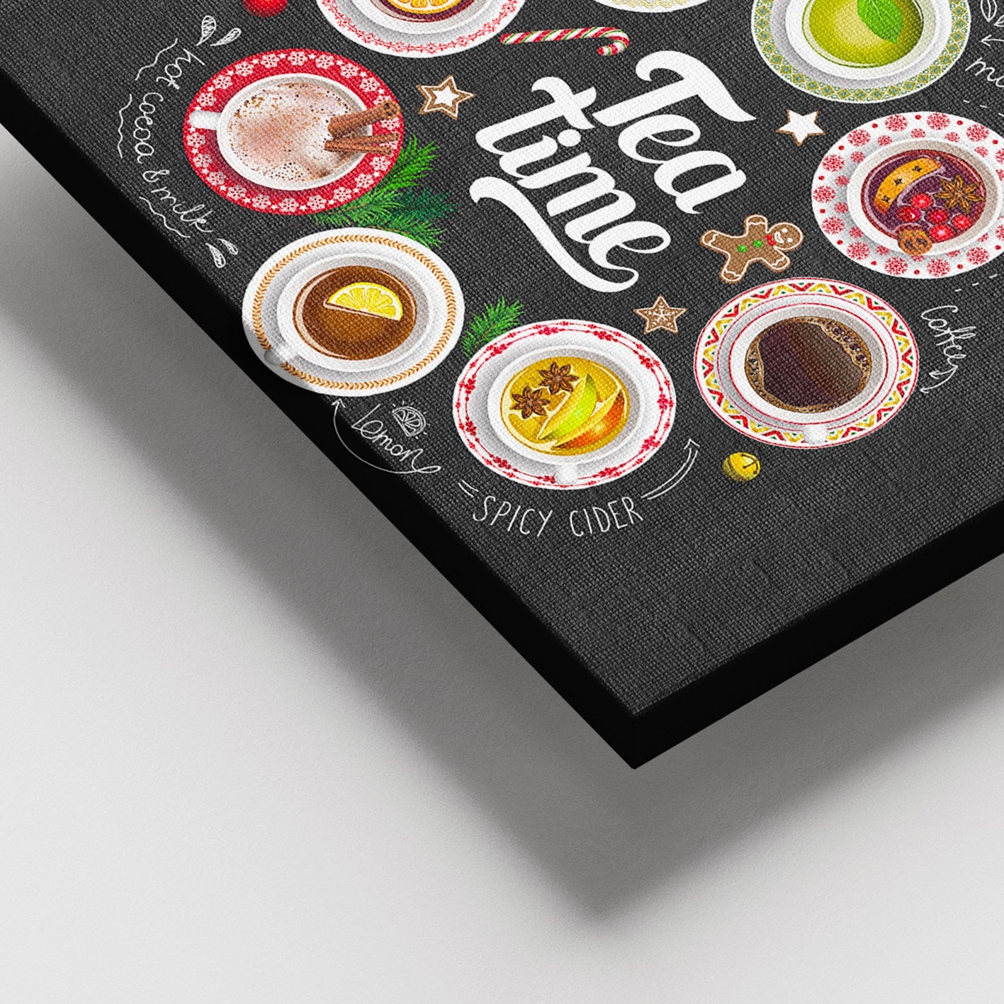 Quadro em Tela Decorativa Multicolor com Moldura de Madeira (100x140 cm)