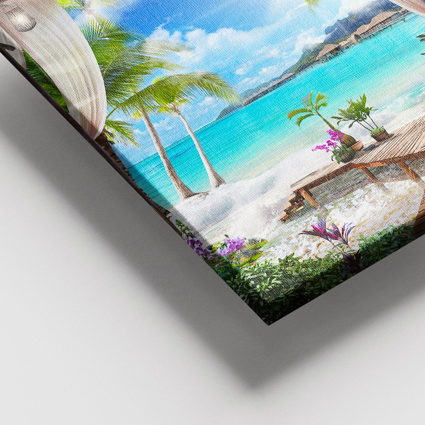 Quadro em Tela 100x140 cm Multicolor, 100% Canvas, Moldura 100% Madeira (3–4 cm)