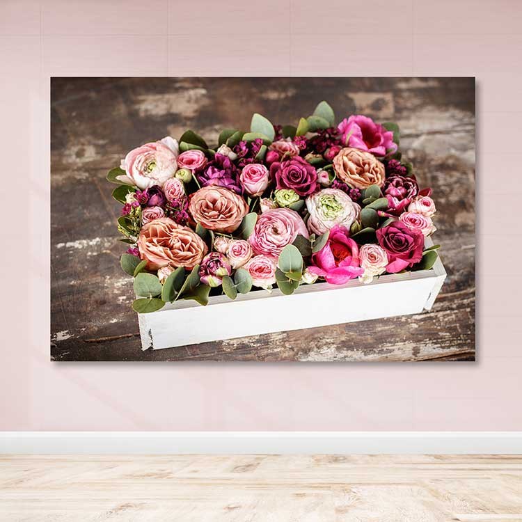 Quadro em Tela Decorativo Multicolor 100x140 cm, 100% Tela, Moldura de Madeira (3-4 cm)