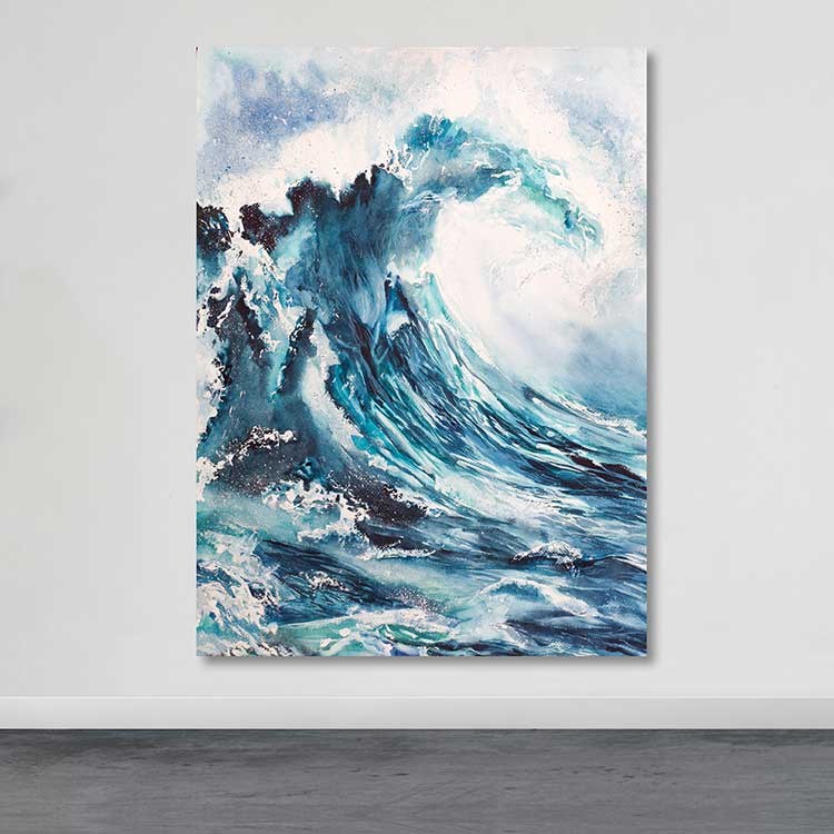 Quadro em Tela Decorativa Multicolor 100x140 cm, Canvas 100% com Moldura de Madeira (3–4 cm) – DEV02906100140