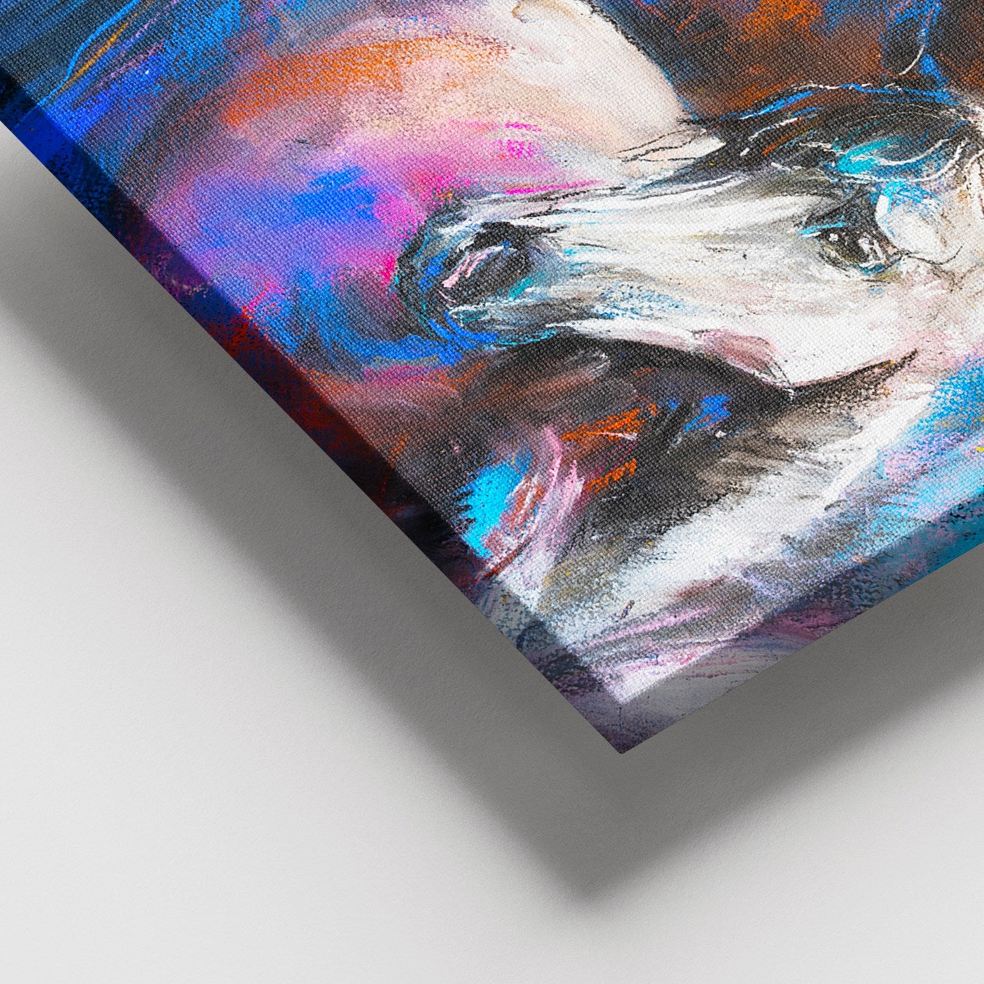 Tela Decorativa Multicolor 100x140 cm com Moldura de Madeira (3–4 cm) – 100% Canvas