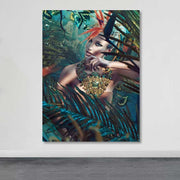 Tela Decorativa Multicolor 100x140 cm com Moldura em Madeira (Espessura 3–4 cm, 100% Tela)