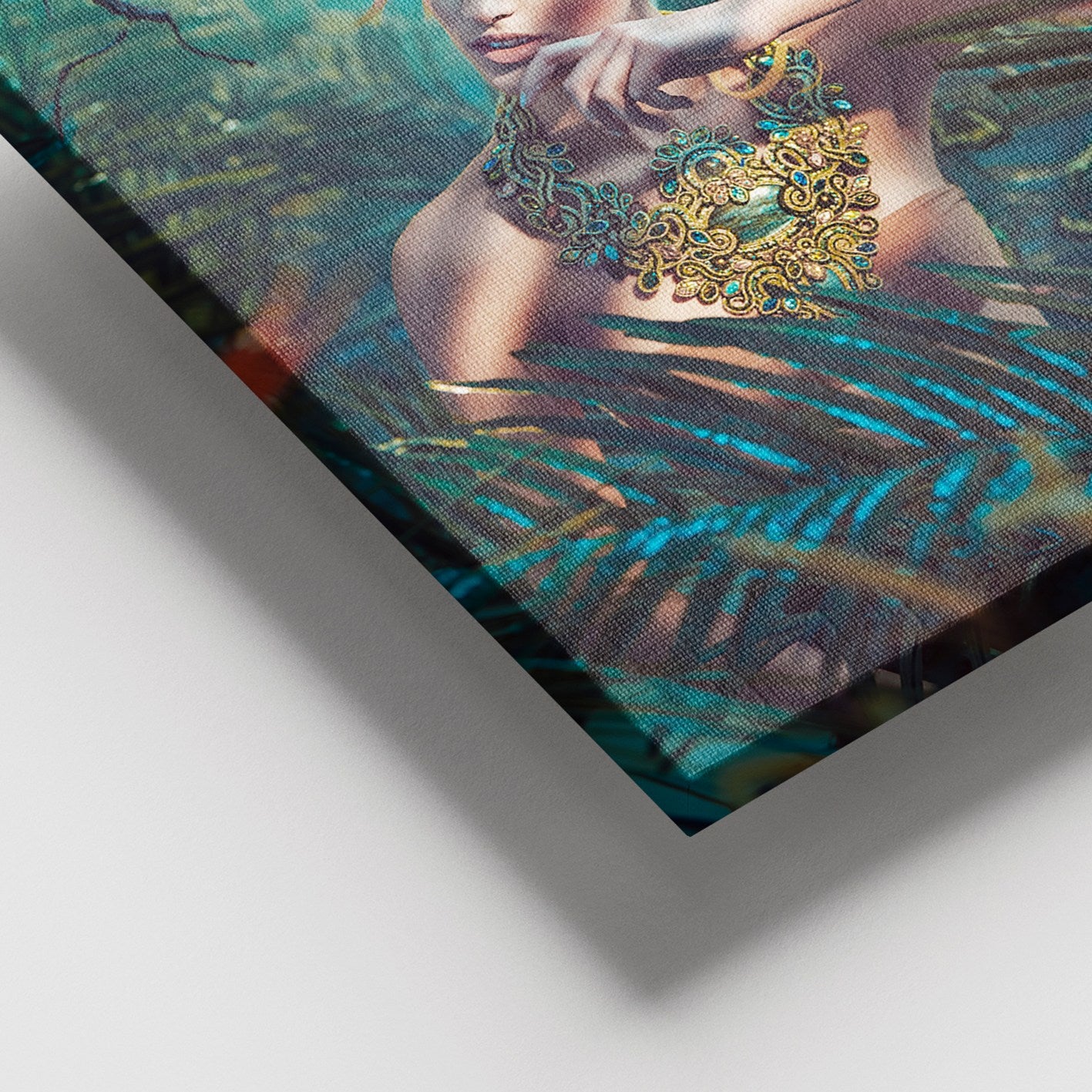 Tela Decorativa Multicolor 100x140 cm com Moldura em Madeira (Espessura 3–4 cm, 100% Tela)