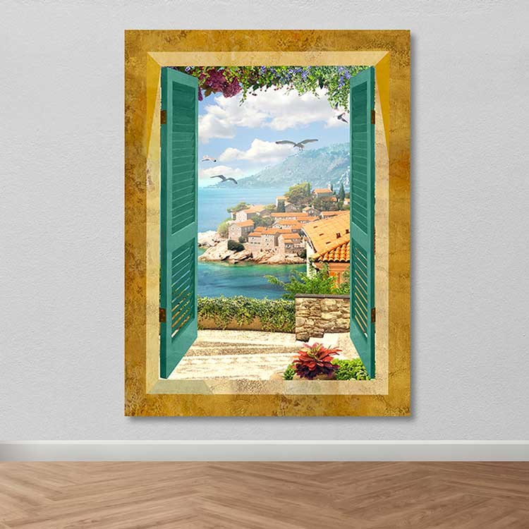 Tela Decorativa Multicolor 100x140 cm com Moldura de Madeira (3–4 cm) – Canvas 100%