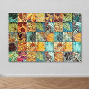 Tela Decorativa em Canvas 100x140 cm, Multicolor, com Moldura de Madeira 3–4 cm