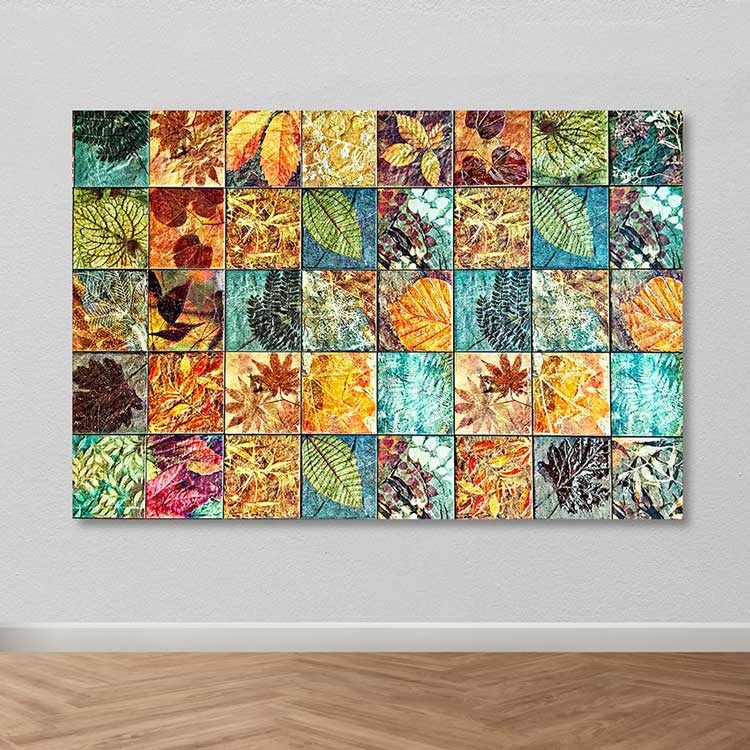 Tela Decorativa em Canvas 100x140 cm, Multicolor, com Moldura de Madeira 3–4 cm