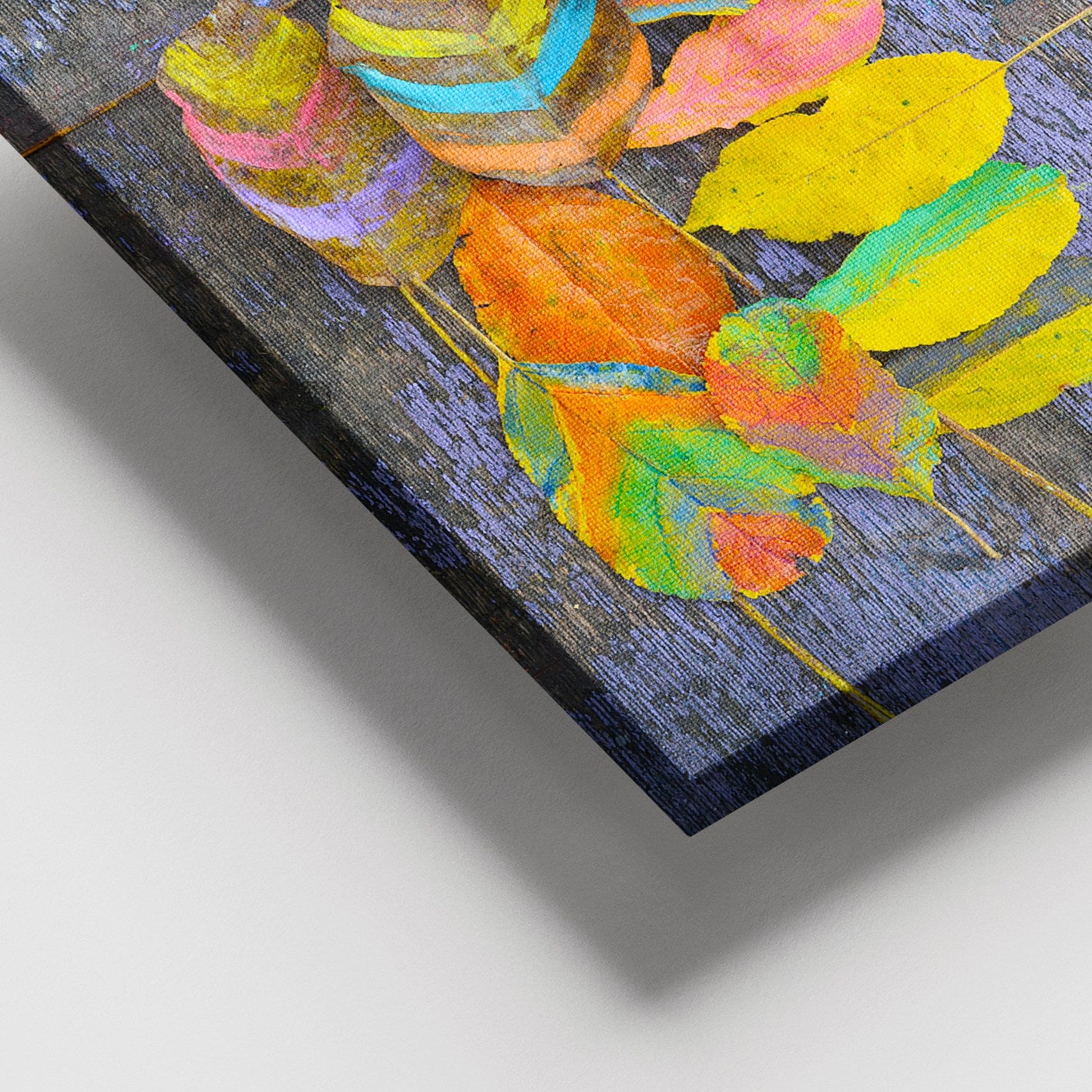 Quadro em Tela Decorativa Multicolor 100x140 cm, 100% Tela, Moldura de Madeira 3–4 cm