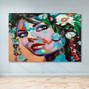 Quadro em Tela Decorativo Multicolor 100x140 cm com Moldura de Madeira (3–4 cm) | DEV02912100140