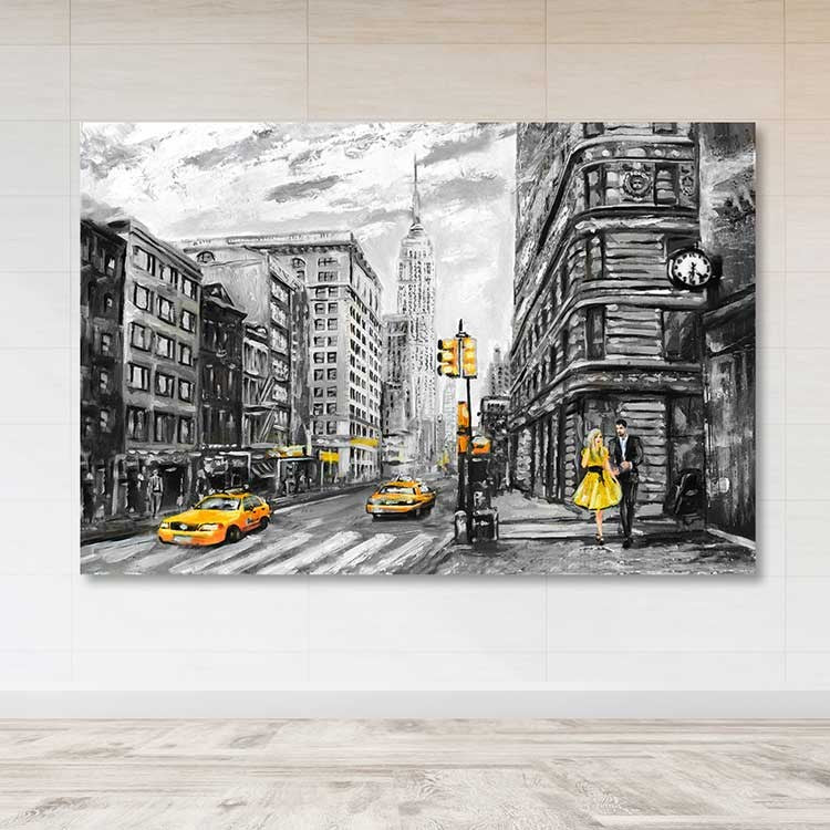 Tela Decorativa em Canvas 100% Multicolor 100x140 cm com Moldura de Madeira (3–4 cm)