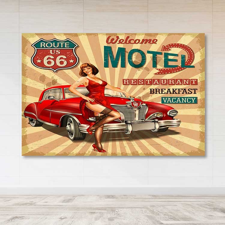 Tela Decorativa em Canvas 100% Multicolor 100 x 140 cm com Moldura de Madeira (3–4 cm)