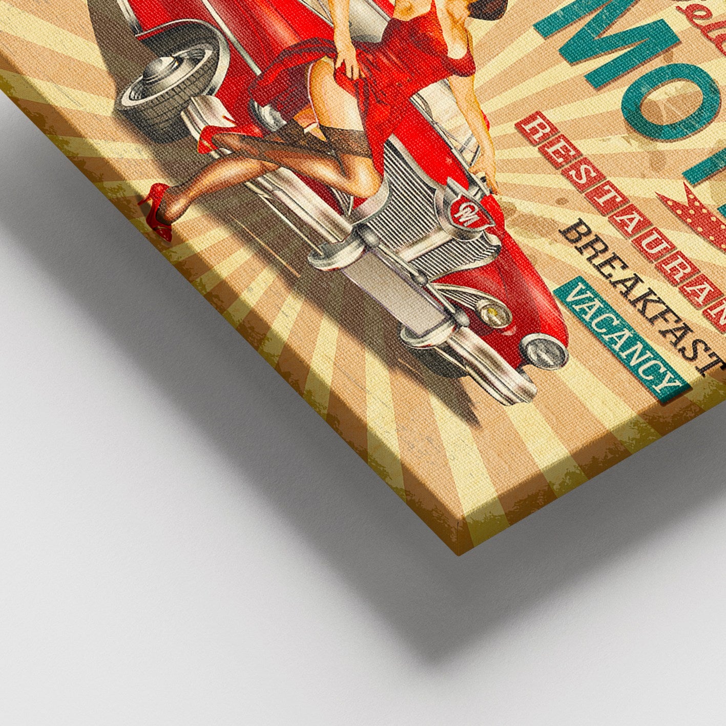 Tela Decorativa em Canvas 100% Multicolor 100 x 140 cm com Moldura de Madeira (3–4 cm)