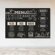 Quadro em Tela Decorativa Multicolor 100x140 cm com Moldura de Madeira (3-4 cm)