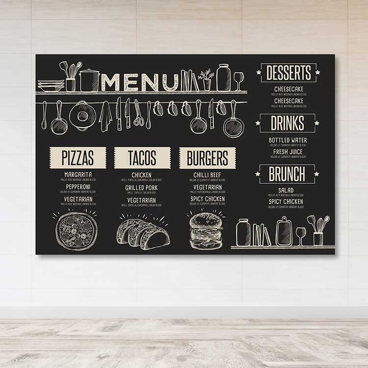 Quadro em Tela Decorativa Multicolor 100x140 cm com Moldura de Madeira (3-4 cm)