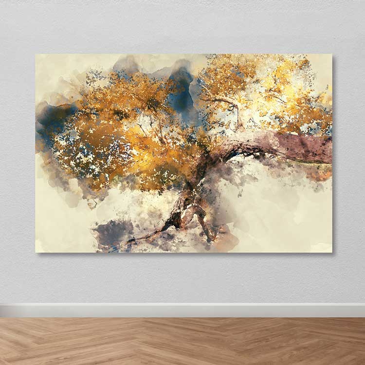 Quadro em Tela Decorativa Multicolor 100x140 cm, Canvas 100% com Moldura de Madeira (3–4 cm)