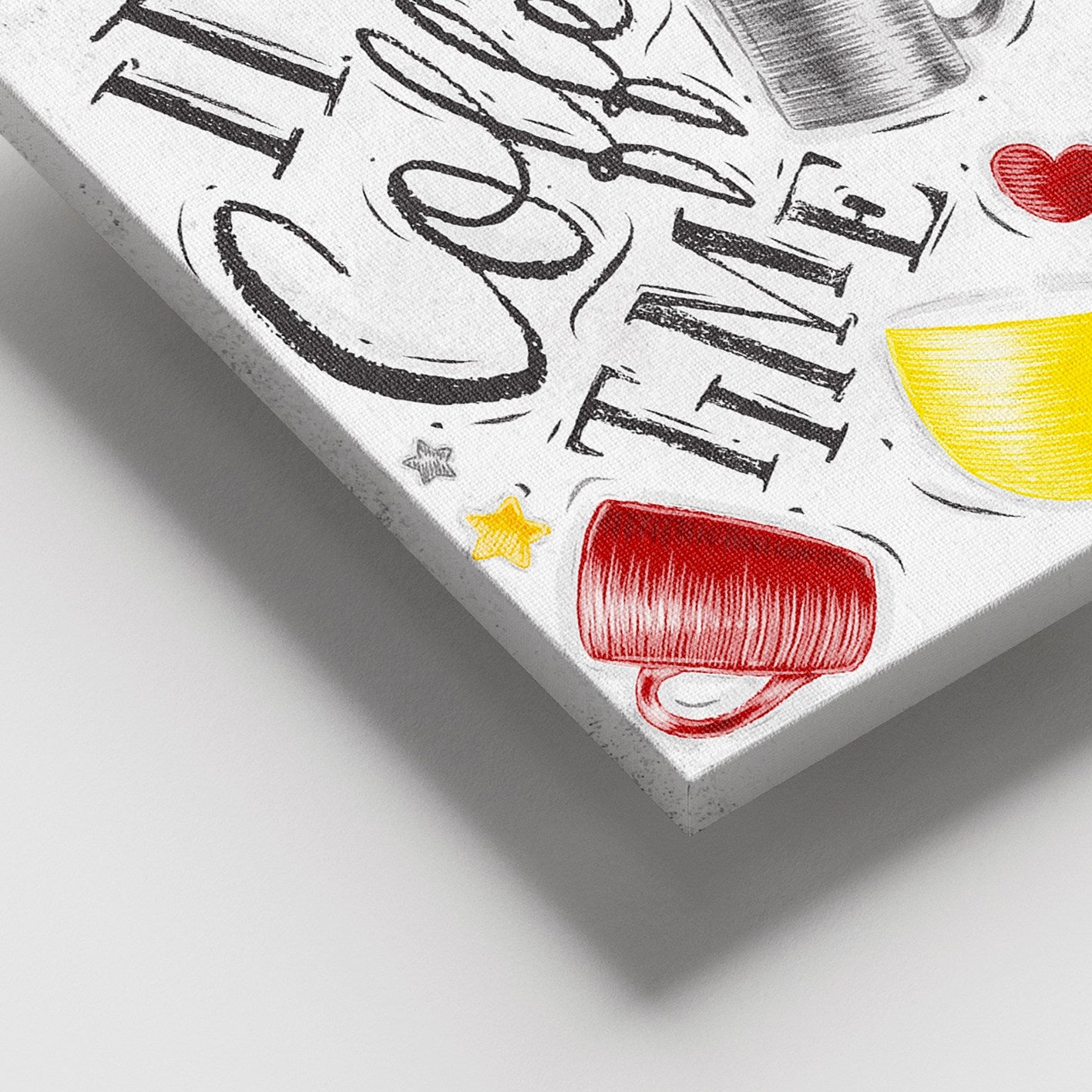 Tela Decorativa em Canvas Multicolor 100 x 140 cm com Moldura de Madeira (3–4 cm)