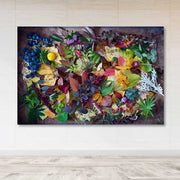 Tela Decorativa Multicolorida 100 x 140 cm em 100% Canvas com Moldura de Madeira (3–4 cm)