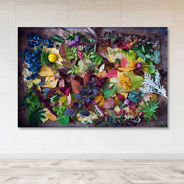 Tela Decorativa Multicolorida 100 x 140 cm em 100% Canvas com Moldura de Madeira (3–4 cm)