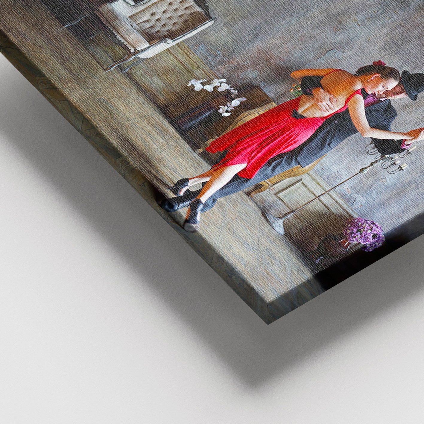 Tela Decorativa Multicolor 100x140 cm com Moldura de Madeira (3–4 cm)