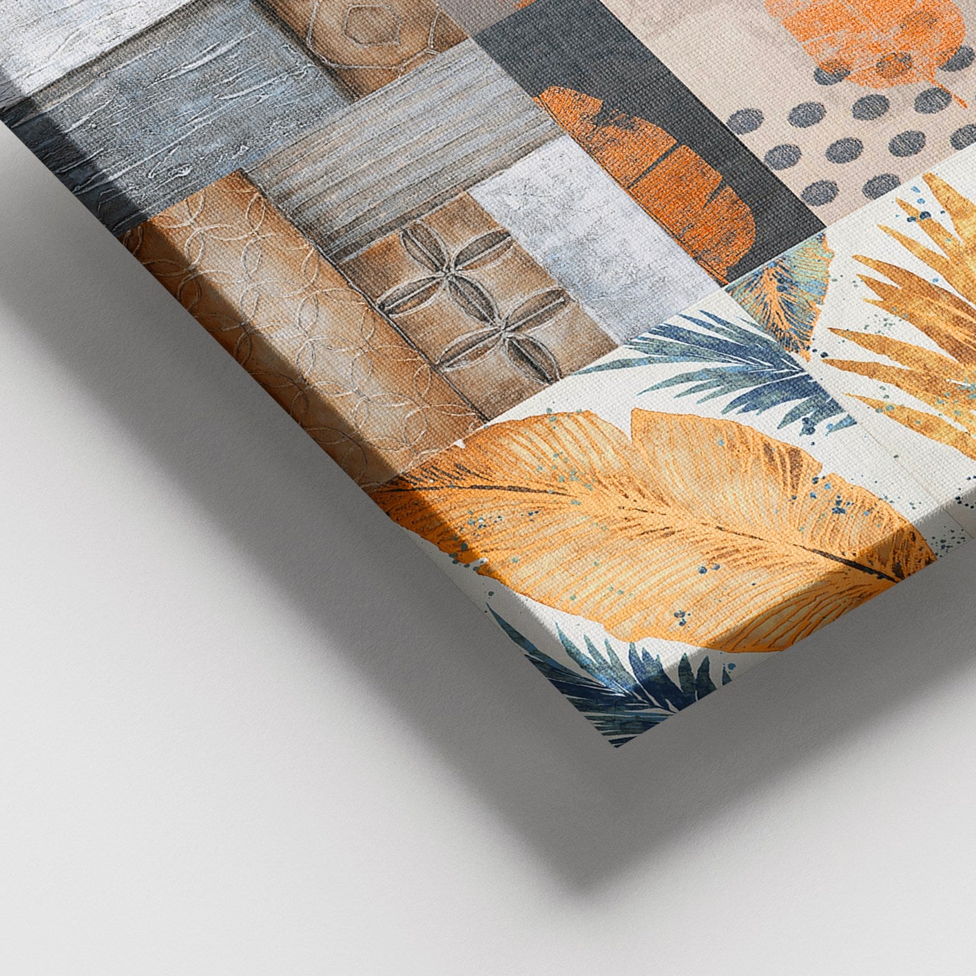 Quadro em Tela Decorativa Multicolor 100x140 cm com Moldura de Madeira (3–4 cm), 100% Canvas