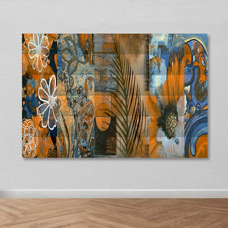 Quadro Decorativo em Tela 100% Multicolor com Moldura de Madeira (3–4 cm) – 100x140 cm