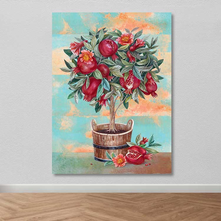 Quadro Decorativo em Tela 100% Canvas com Moldura 100% Madeira (3–4 cm), Multicolor, 100 x 140 cm