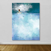 Quadro Decorativo em Tela Multicolorido 100x140 cm, 100% Canvas, Moldura de Madeira 3–4 cm (DEV02945100140)